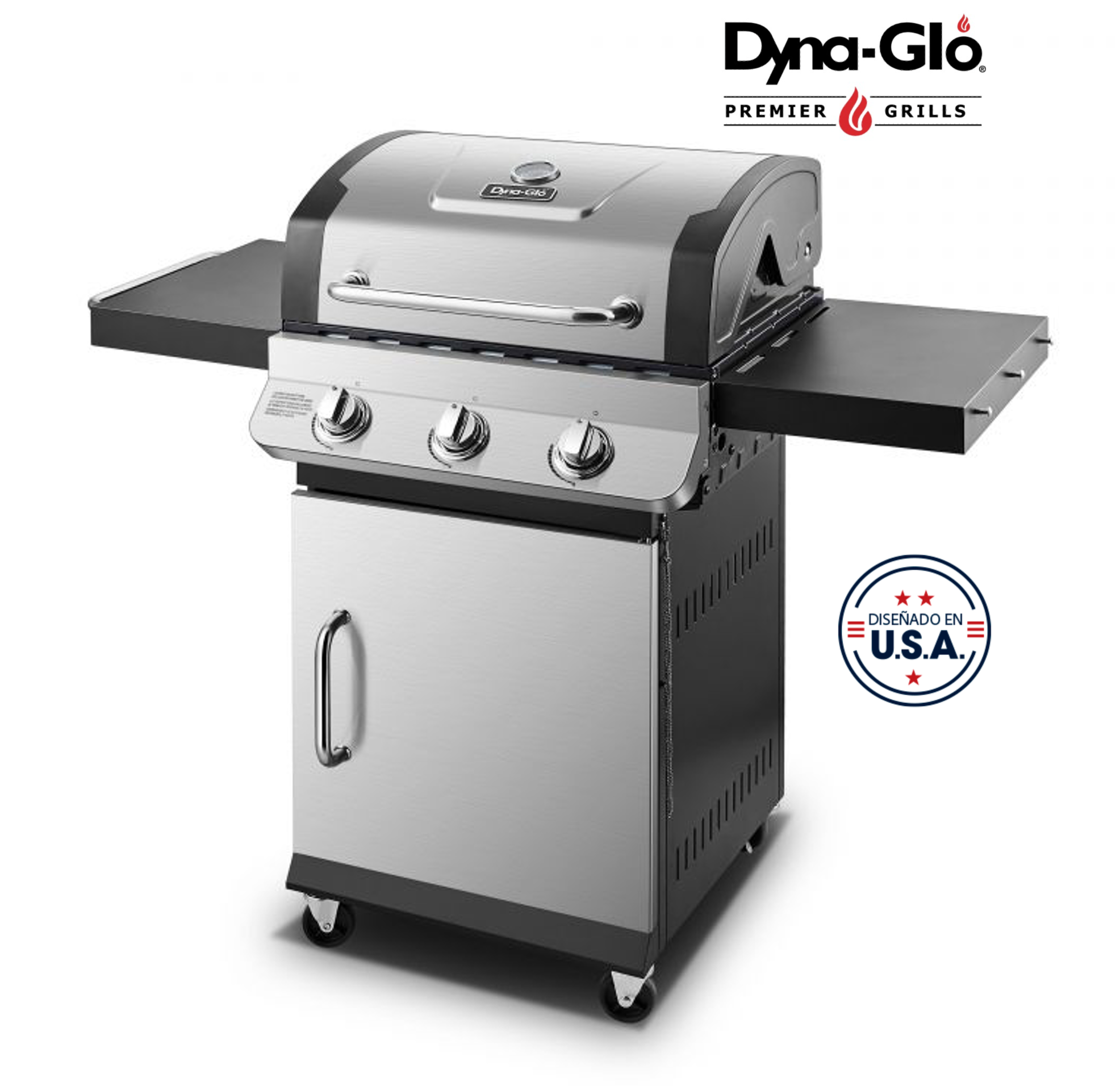 Parrilla a Gas 3 Quemadores Acero Inoxidable Premier Dyna-Glo