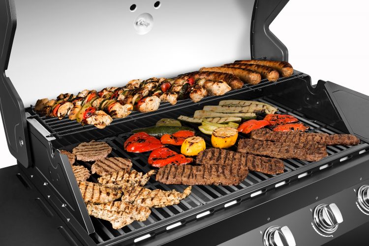 Parrilla a Gas 5 Quemadores + Quemador Lateral Black Premier Dyna-Glo