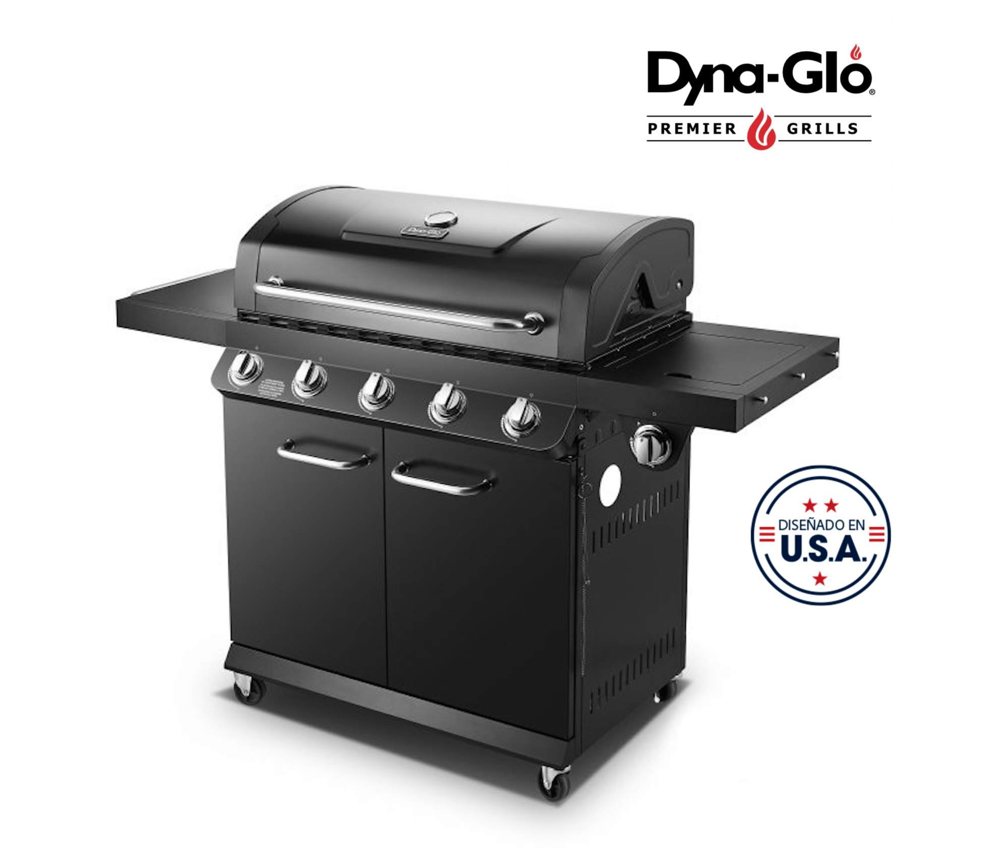 Parrilla a Gas 5 Quemadores + Quemador Lateral Black Premier Dyna-Glo