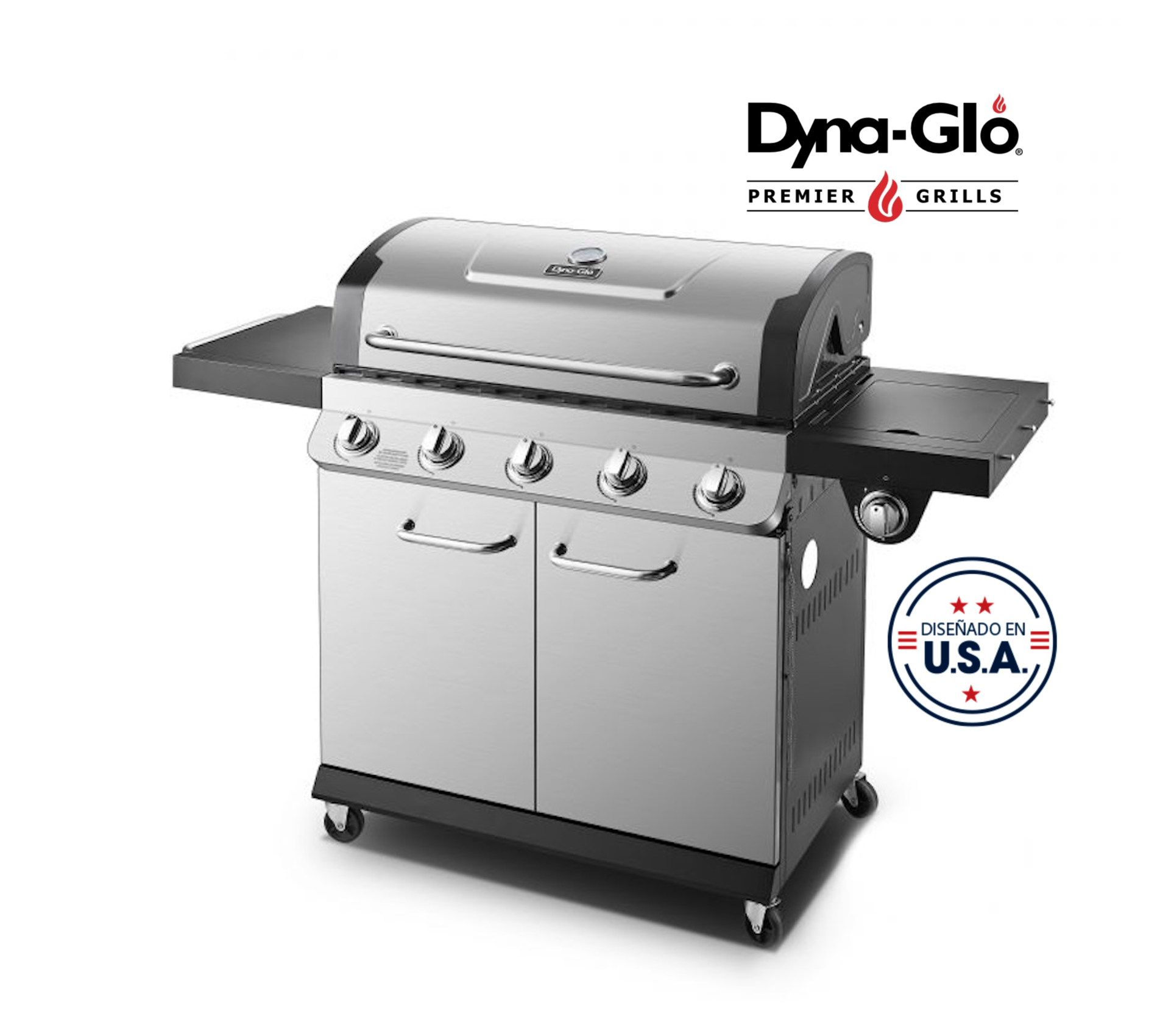Parrilla a Gas 5 Quemadores + Quemador Lateral Black Premier Dyna-Glo